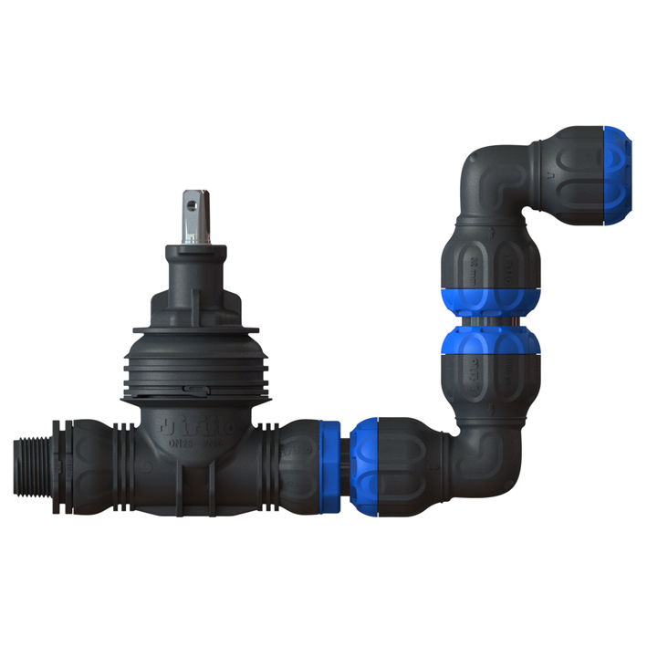 isiflo Sprint Keilschieber mit AG / S-Abgang - Typ 296