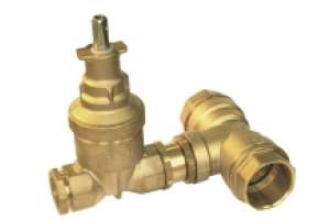 isiflo Messing Keilschieber mit T-Stück - Typ 4510