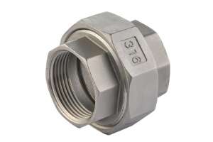 Rohrverschraubung IG/IG flachdichtend PTFE, Edelstahl - 1.4408